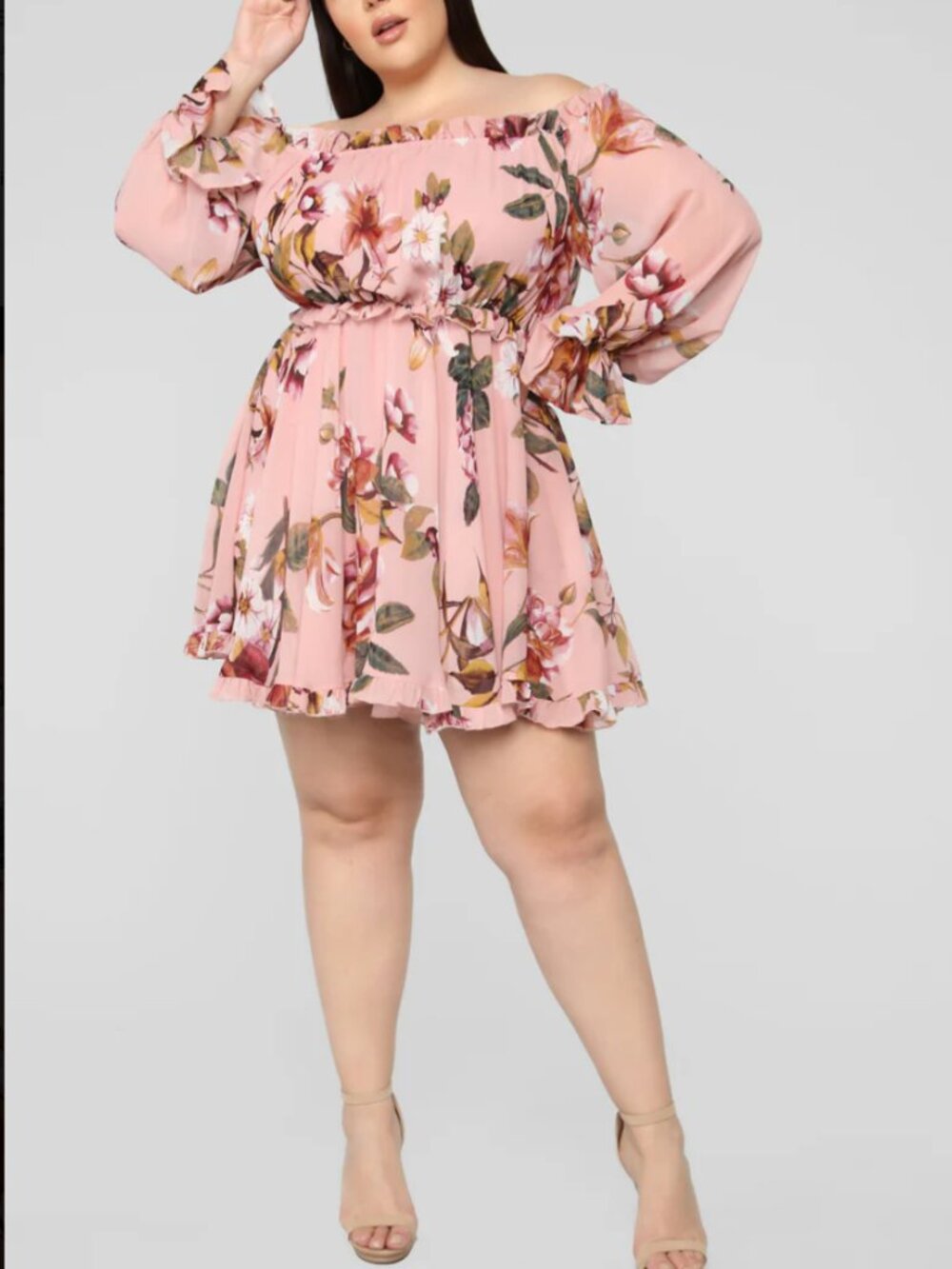 Floral Mini Dress - Pink